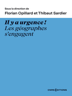 cover image of Il y a urgence ! Les géographes s'engagent